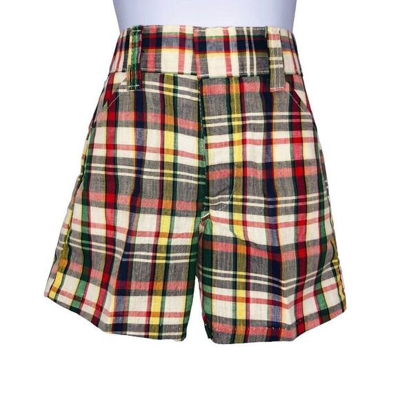 Vintage 60s Billy the Kid Plaid Shorts Boys M Preppie - Picture 1 of 5